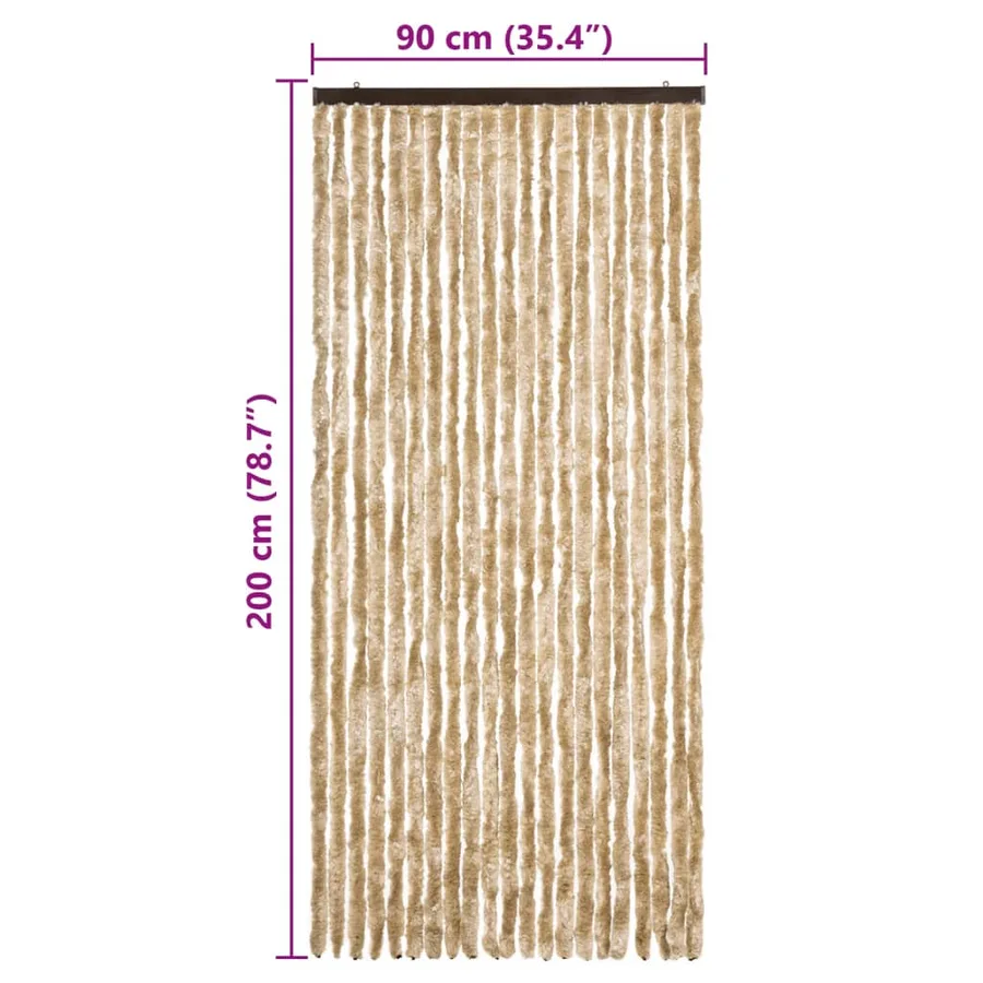 Moustiquaire Beige 90x200 cm Chenille - 7