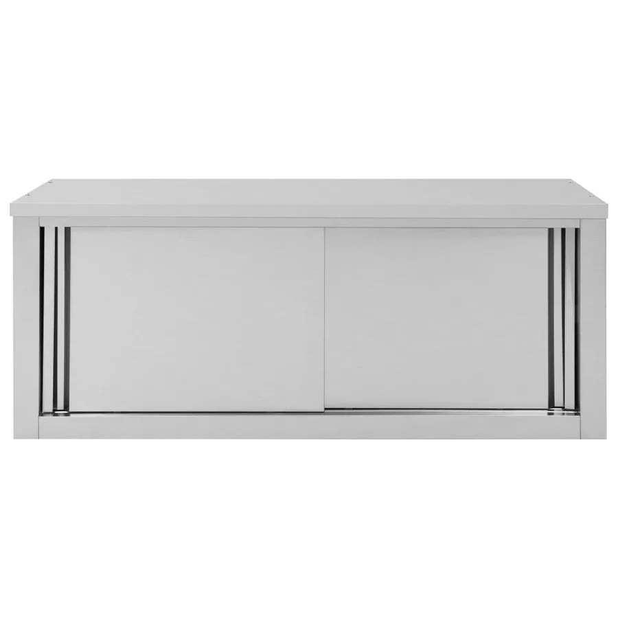 Armoire de cuisine avec portes coulissantes 120x40x50 cm Inox - 5