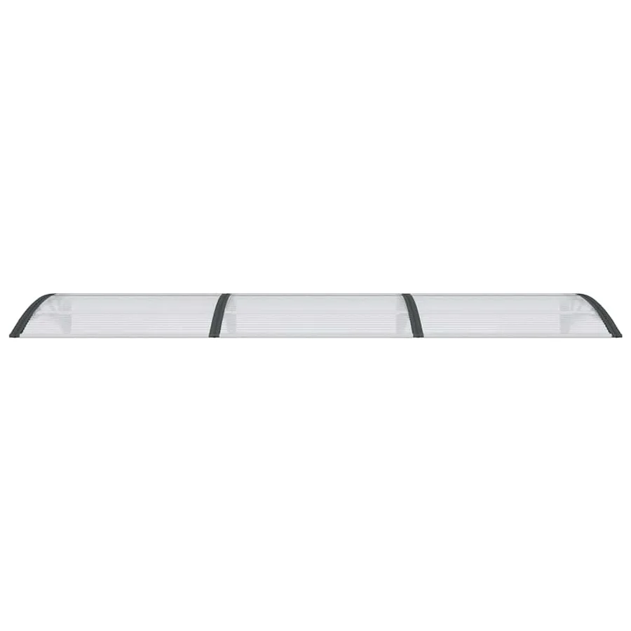 Auvent de porte Noir et transparent 300x75 cm Polycarbonate - 4