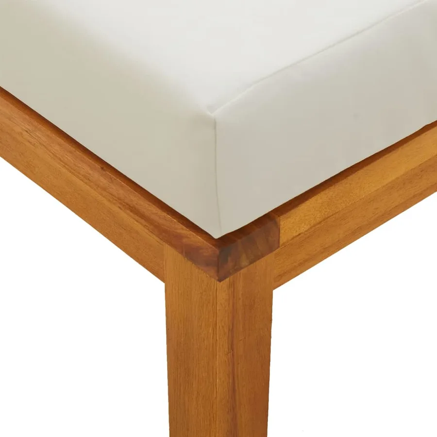 Ensemble à manger de jardin 3 pcs et coussins Acacia solide - 8