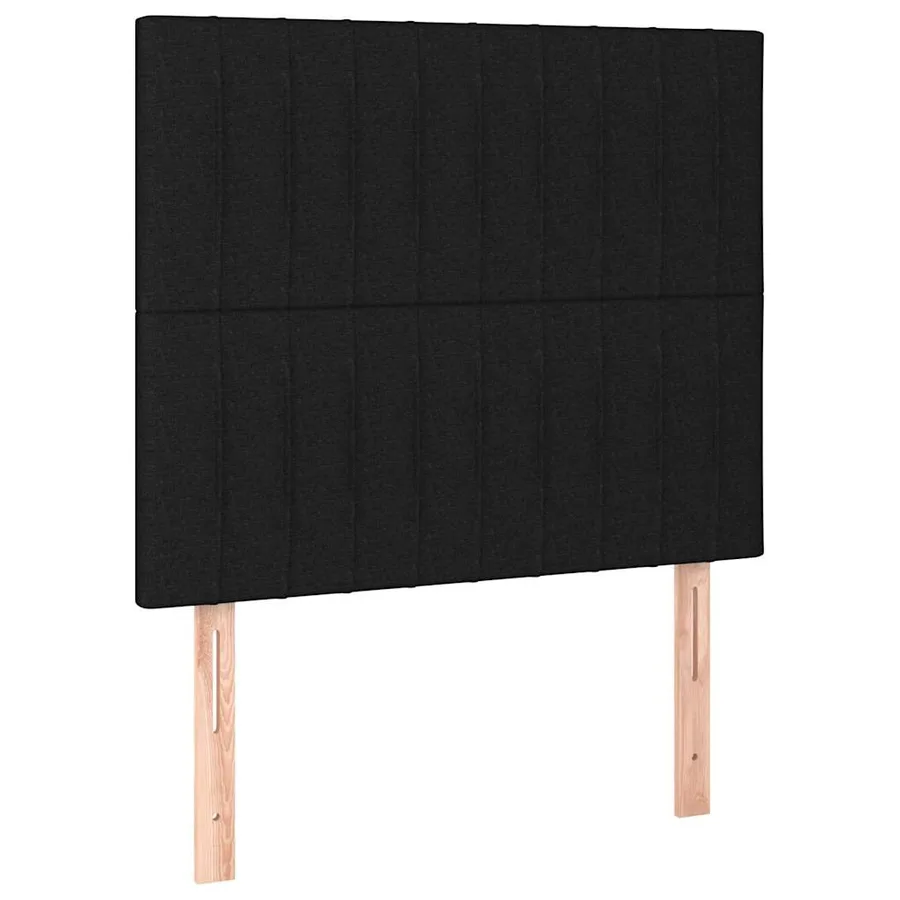 Sommier à lattes de lit avec matelas Noir 90x190 cm Tissu - 5