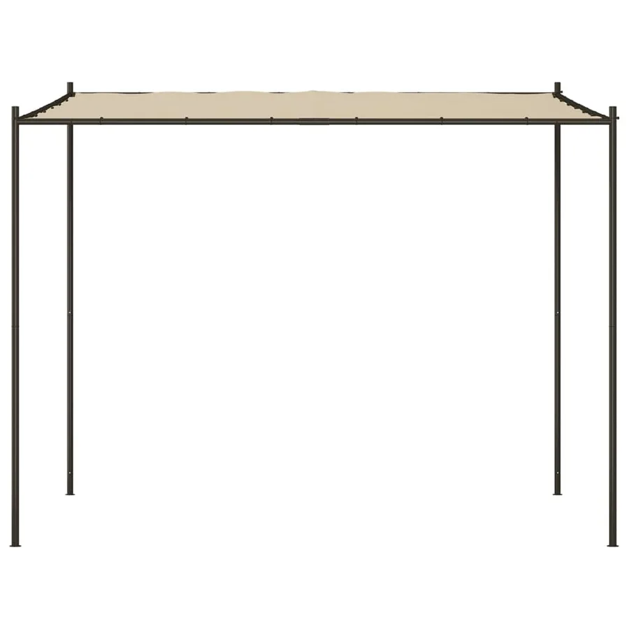 Belvédère beige 3x3 m 180 g/m² tissu et acier - 3