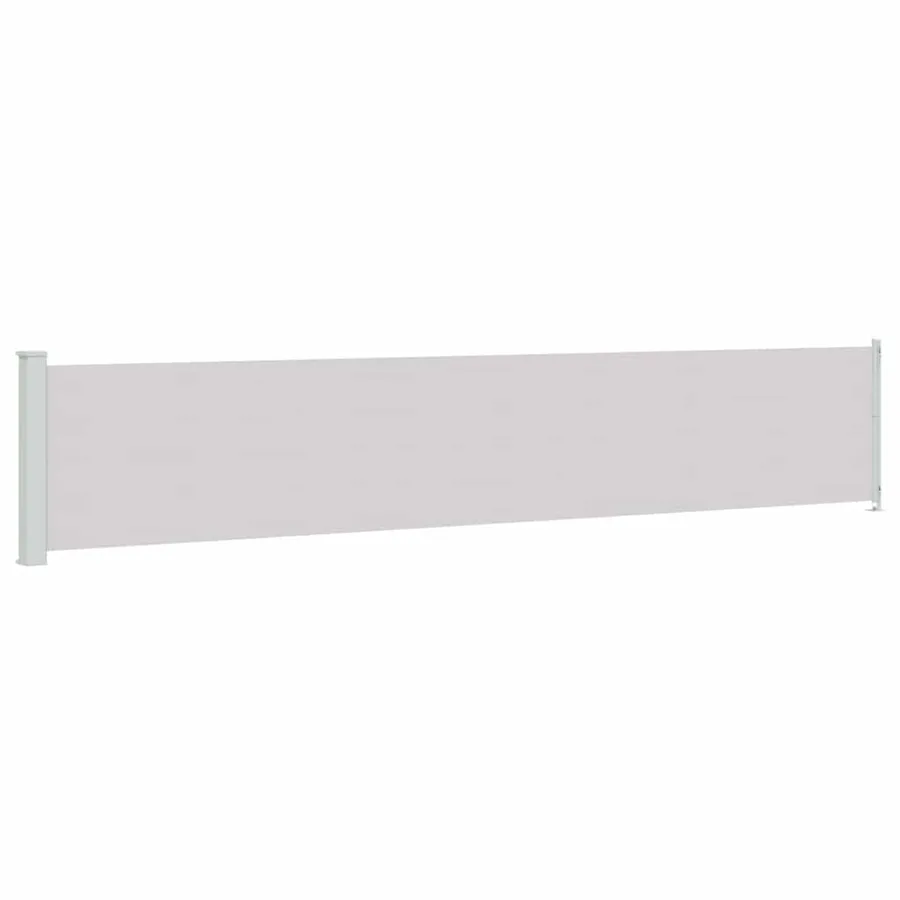 Auvent latéral rétractable de patio 117x600 cm Gris - 2