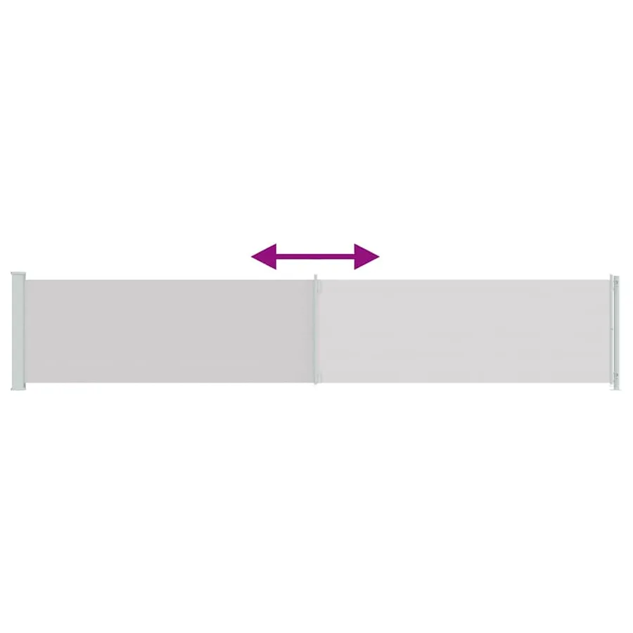 Auvent latéral rétractable de patio 117x600 cm Gris - 7