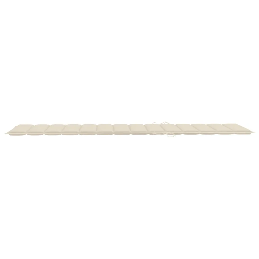 Chaise longue pliable avec coussin Bois d'acacia solide - 16