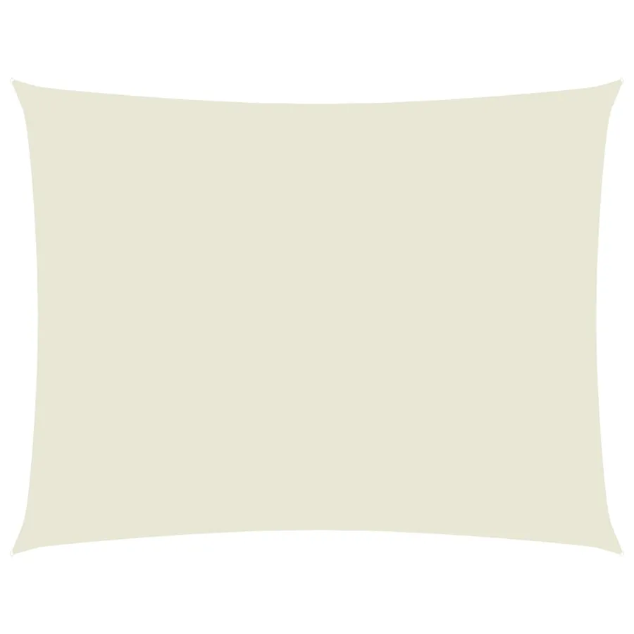Voile de parasol tissu oxford rectangulaire 3,5x4,5 m crème - 2