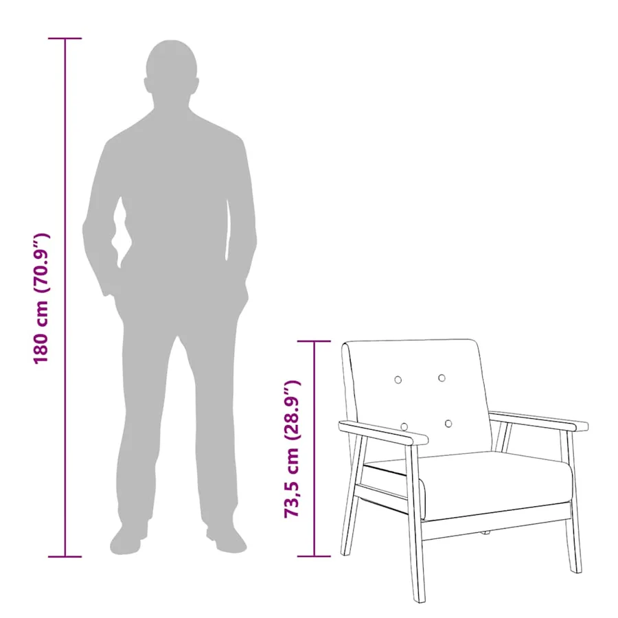 Fauteuil Gris foncé Tissu - 10
