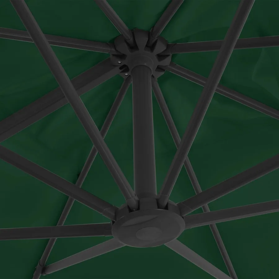 Parasol de jardin avec base portable vert - 7