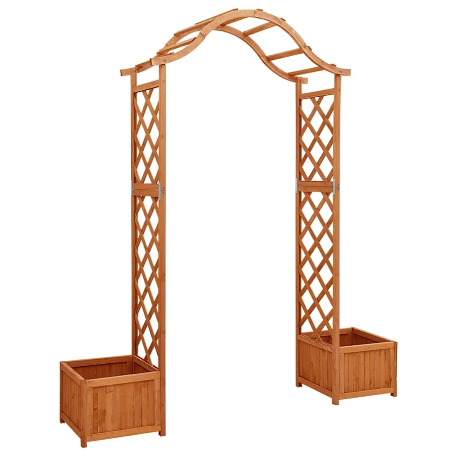 Pergola de jardin avec jardinière Bois pin massif - 2