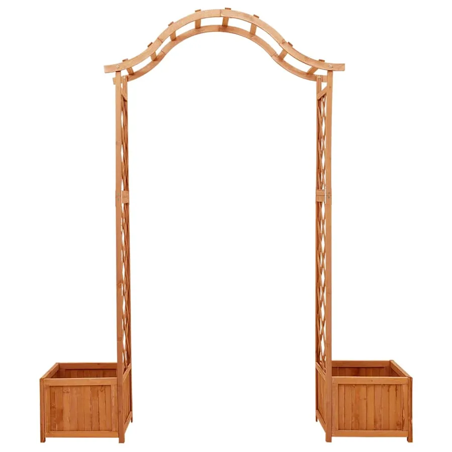 Pergola de jardin avec jardinière Bois pin massif - 4