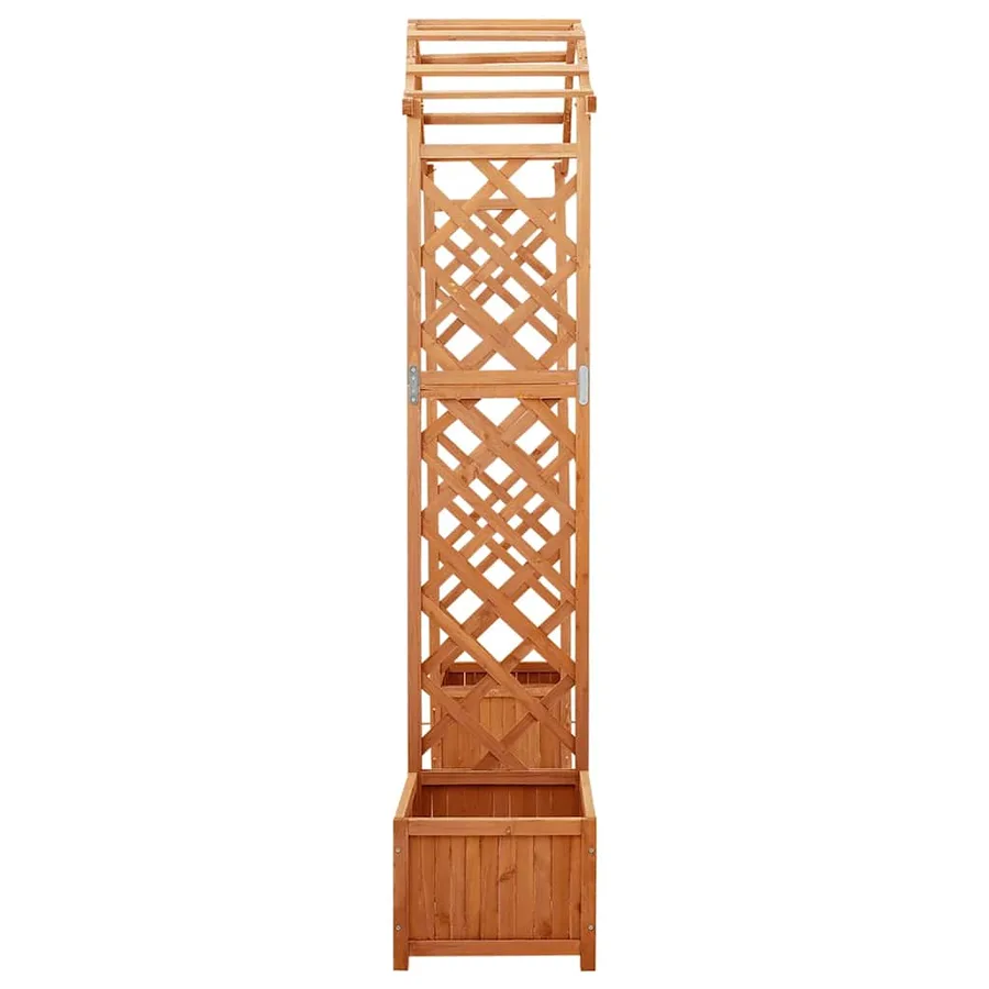 Pergola de jardin avec jardinière Bois pin massif - 5