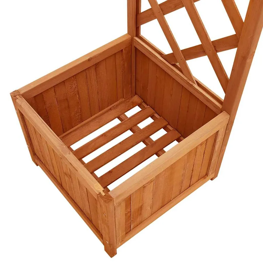 Pergola de jardin avec jardinière Bois pin massif - 6