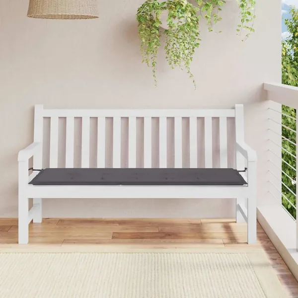 Coussin de banc de jardin anthracite 150x50x3 cm tissu oxford