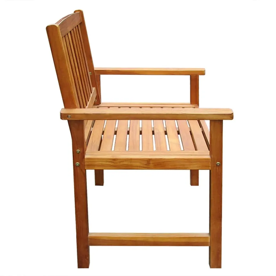 Chaises de jardin lot de 2 Bois d'acacia massif Marron - 4