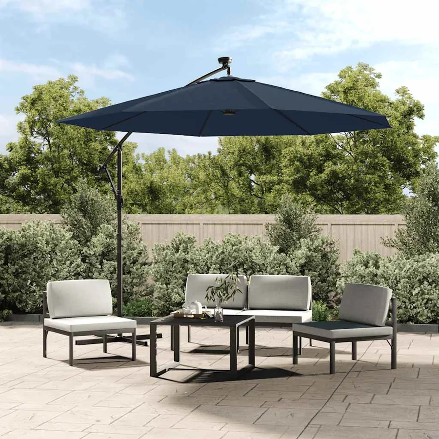 Tissu de remplacement pour parasol déporté Bleu 350 cm