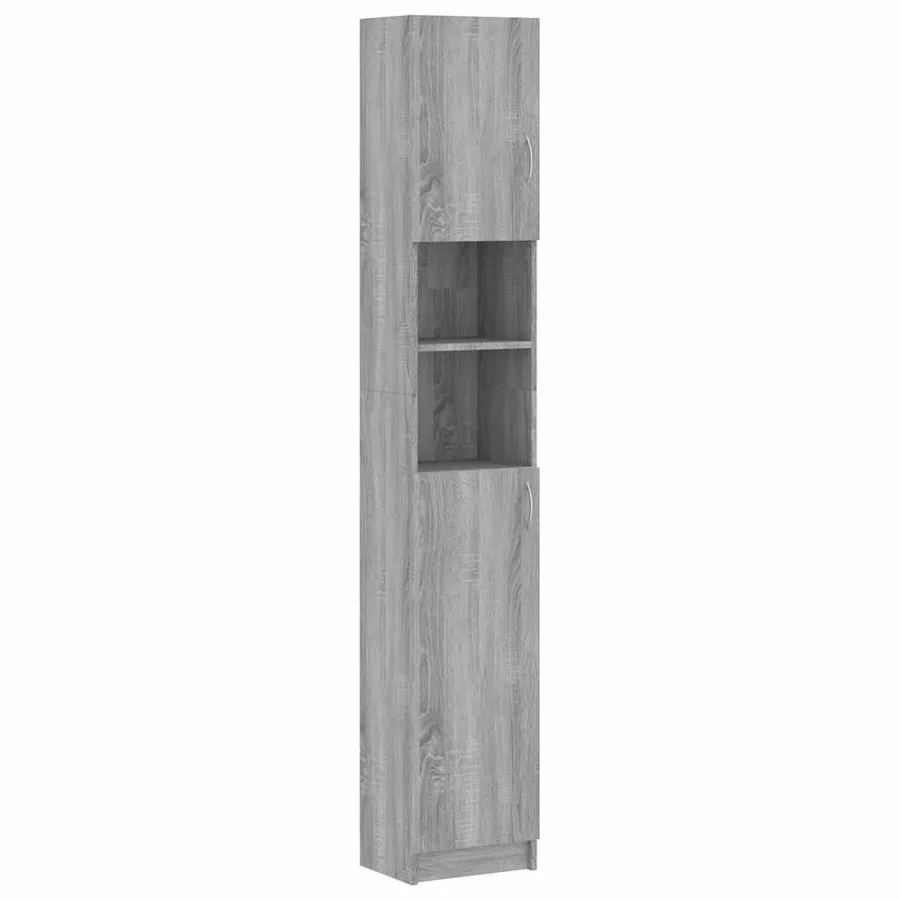 Armoire de bain Sonoma gris 32x25,5x190 cm Bois d'ingénierie - 2