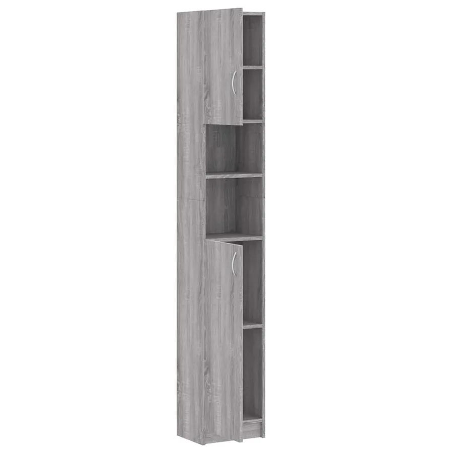 Armoire de bain Sonoma gris 32x25,5x190 cm Bois d'ingénierie - 6