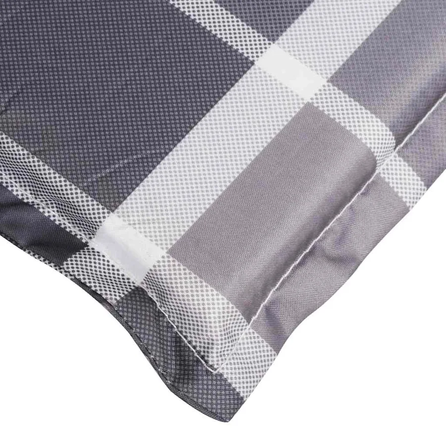 Coussin de chaise de terrasse carreaux gris (75+105)x50x4 cm - 6