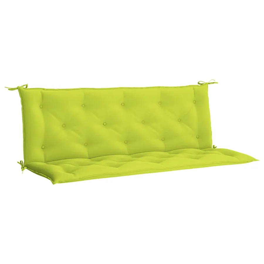 Coussin de banc de jardin vert vif 150x(50+50)x7cm tissu oxford - 2
