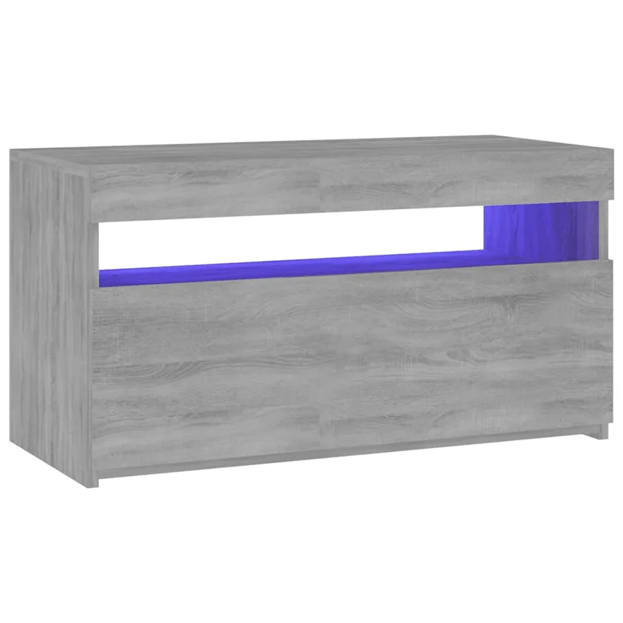 Meuble TV avec lumières LED Sonoma gris 75x35x40 cm - 11