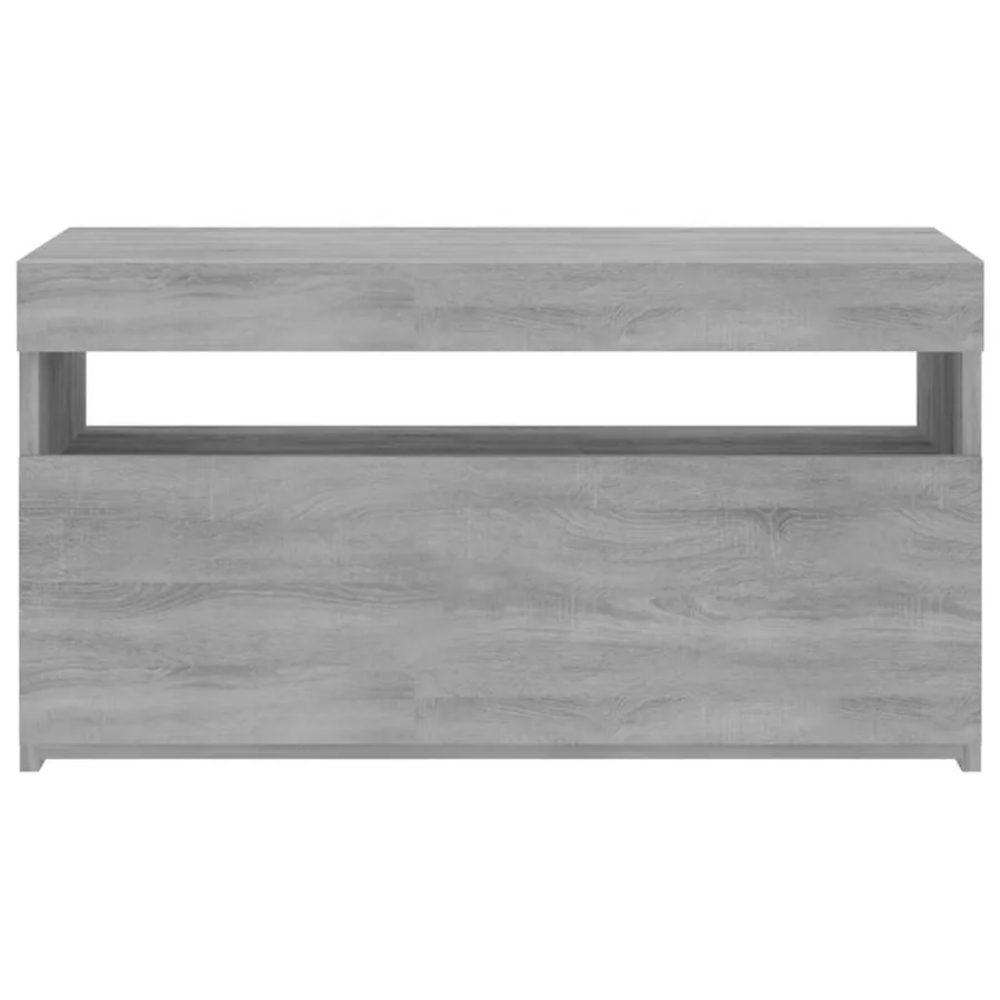 Meuble TV avec lumières LED Sonoma gris 75x35x40 cm - 4