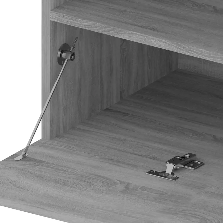 Meuble TV avec lumières LED Sonoma gris 75x35x40 cm - 7
