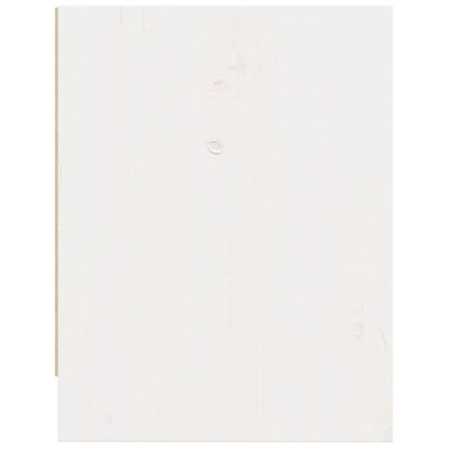 Tables de chevet 2 pcs Blanc 40x30,5x40 cm Bois de pin massif - 5