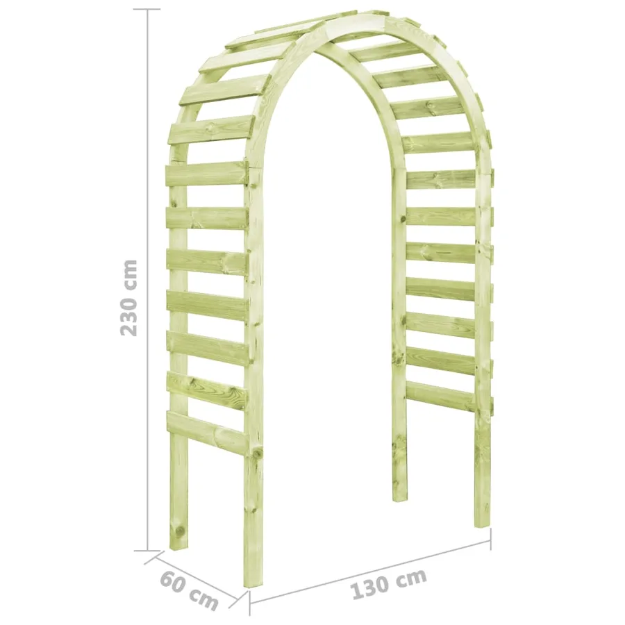 Pergola de jardin 130x60x230 cm Bois de pin imprégné - 5