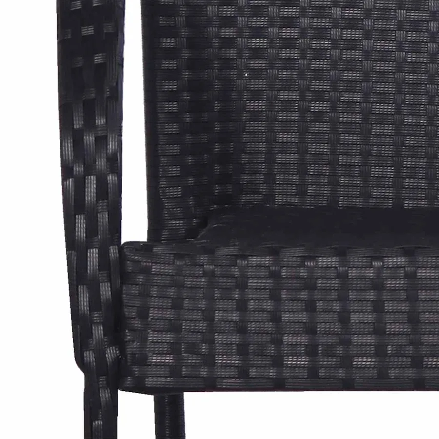 Ensemble à manger de jardin 7 pcs Noir - 8