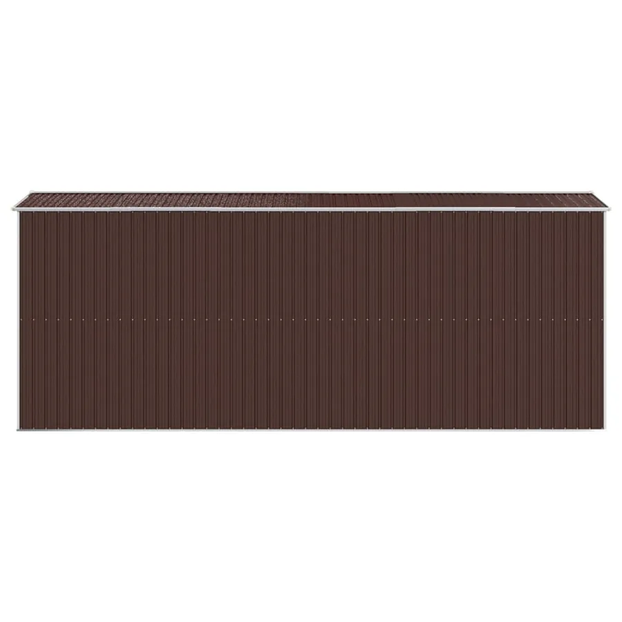 Abri de jardin Marron foncé 192x523x223 cm Métal galvanisé - 5