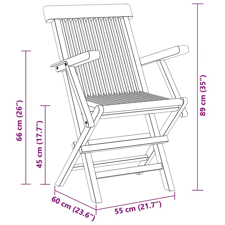 Salon de jardin 5 pcs Bois de teck massif - 14