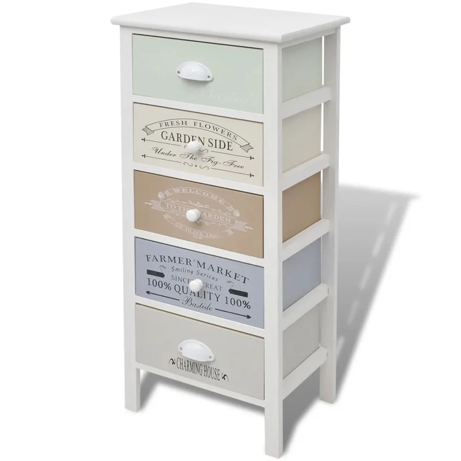 Armoire de rangement en style français 5 tiroirs Bois - 2