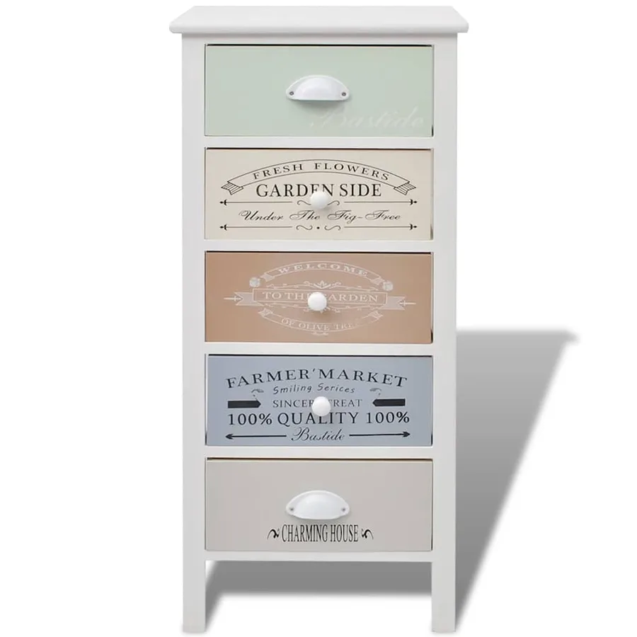 Armoire de rangement en style français 5 tiroirs Bois - 3