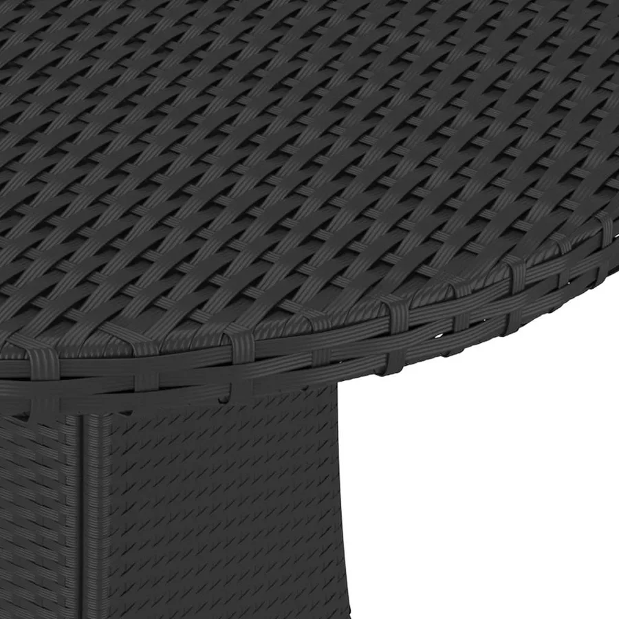 Salon de jardin 7 pcs avec coussins Résine tressée Noir - 9