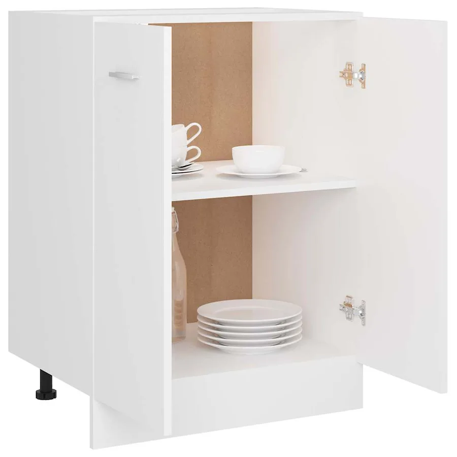 Meuble bas "Lyon" Blanc 60 x 46 x 81,5 cm Bois d'ingénierie - 4