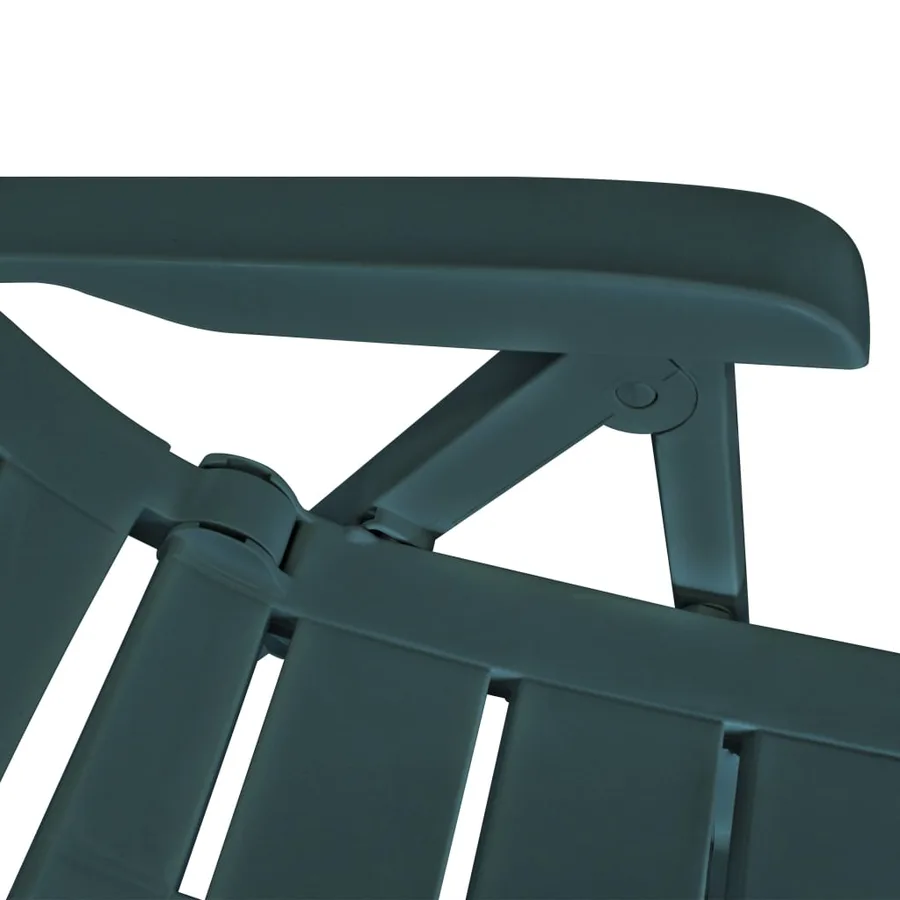 Chaises inclinables de jardin lot de 2 Plastique Vert - 7