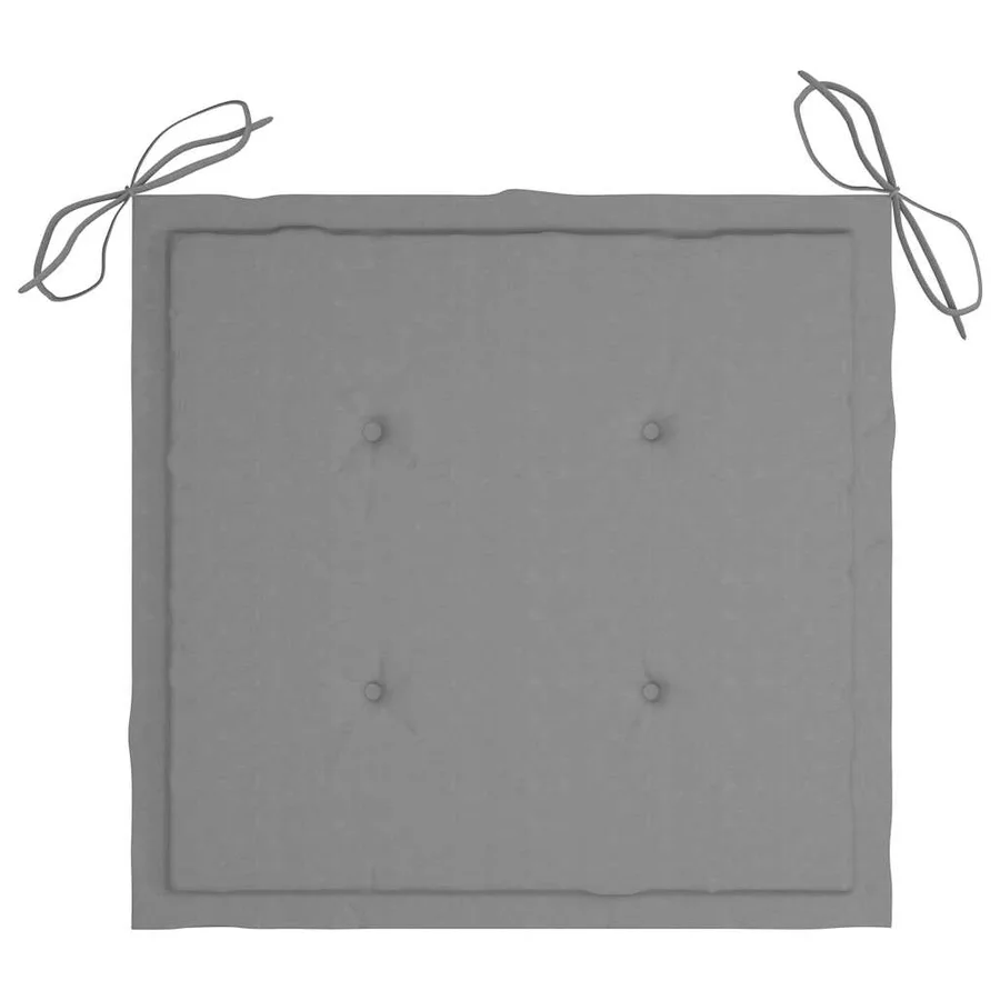 Chaises pliables de jardin lot de 2 avec coussins Bambou - 10