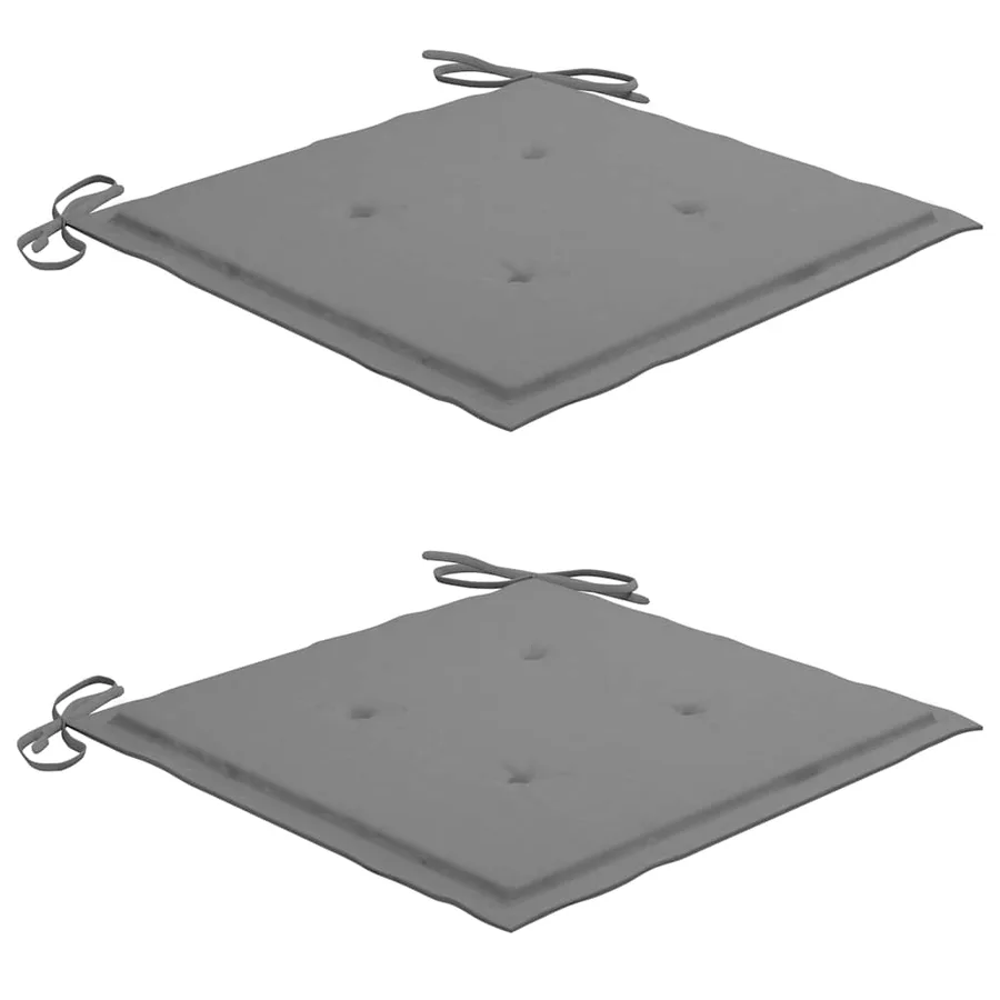 Chaises pliables de jardin lot de 2 avec coussins Bambou - 7