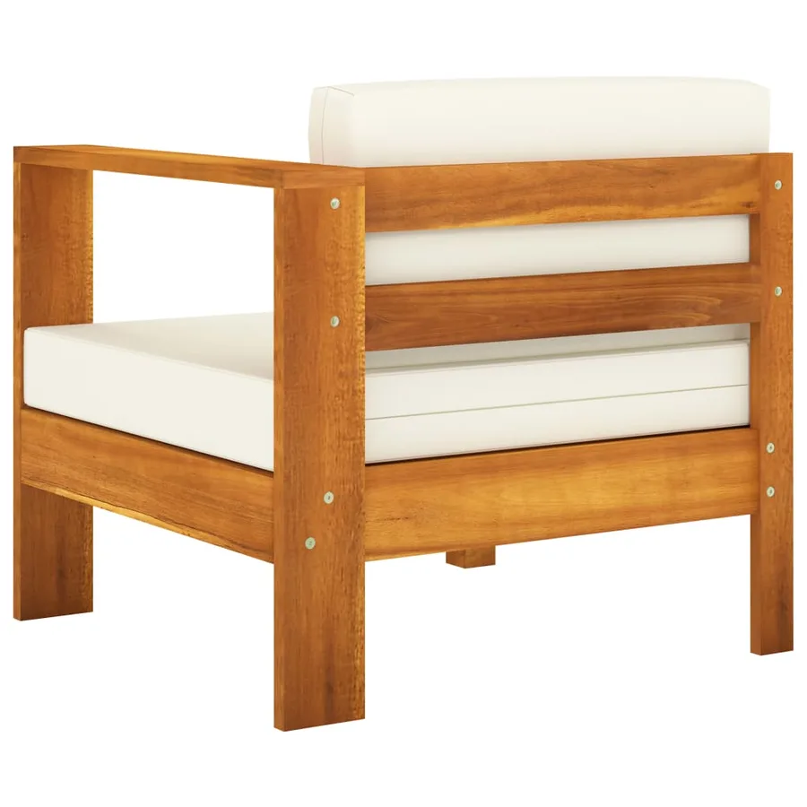 Salon de jardin 6 pièces avec coussins 100 x 60 cm Bois d'acacia - 19