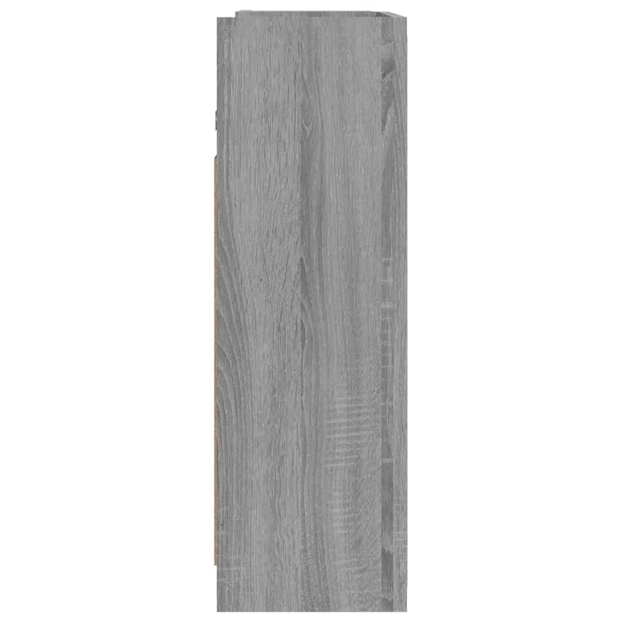 Armoire à miroir de salle de bain Sonoma gris 62,5x20,5x64 cm - 8