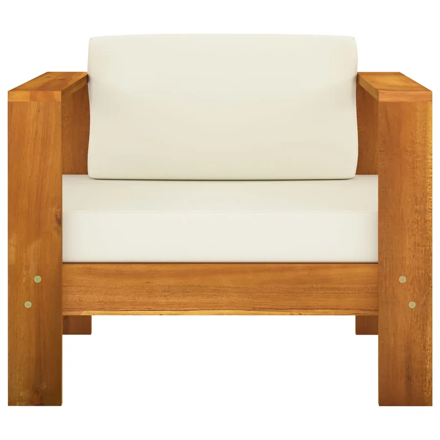 Salon de jardin 10 pièces avec coussins 100 x 60 cm Bois d'acacia - 13