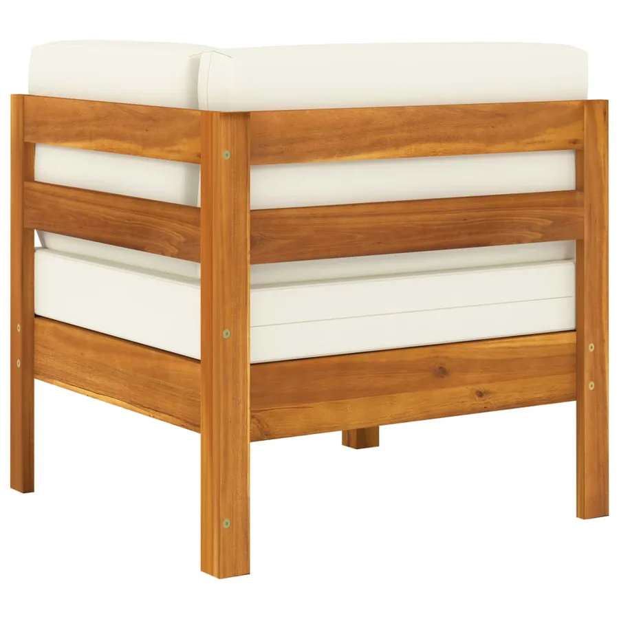 Salon de jardin 10 pièces avec coussins 100 x 60 cm Bois d'acacia - 19