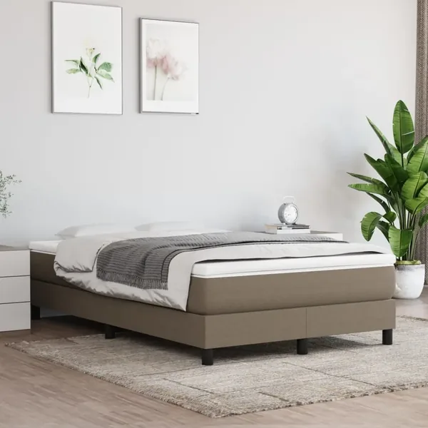Matelas de lit à ressorts ensachés fermeté moyenne Taupe 120x200x20 cm Tissu