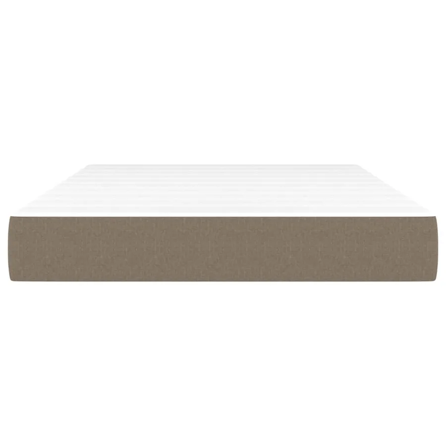 Matelas de lit à ressorts ensachés fermeté moyenne Taupe 120x200x20 cm Tissu - 3