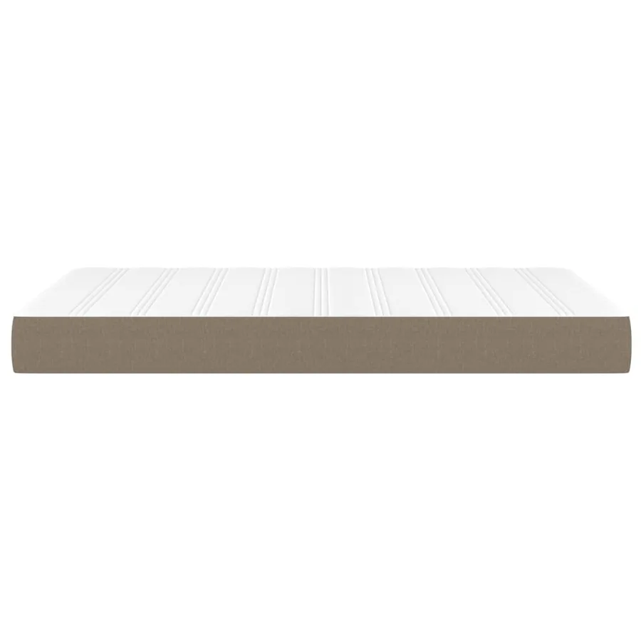 Matelas de lit à ressorts ensachés fermeté moyenne Taupe 120x200x20 cm Tissu - 4