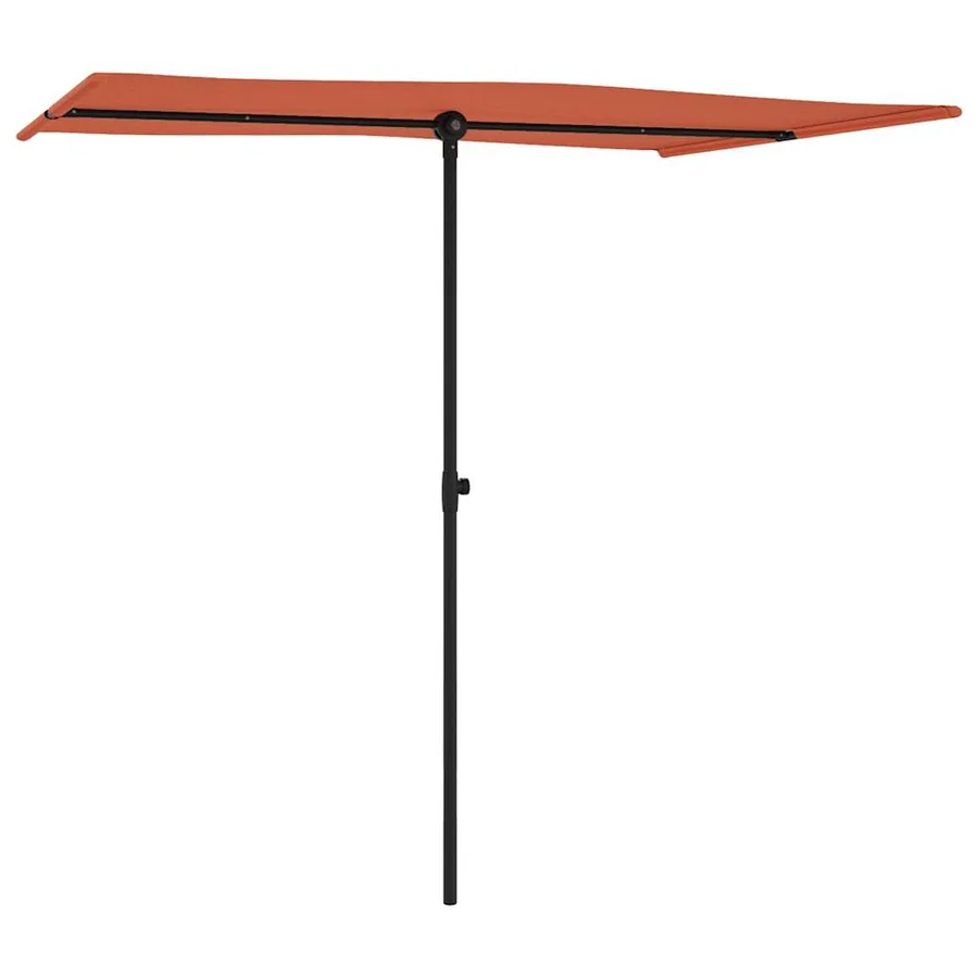 Parasol de jardin avec mât en aluminium 2x1,5 m Terre cuite - 3