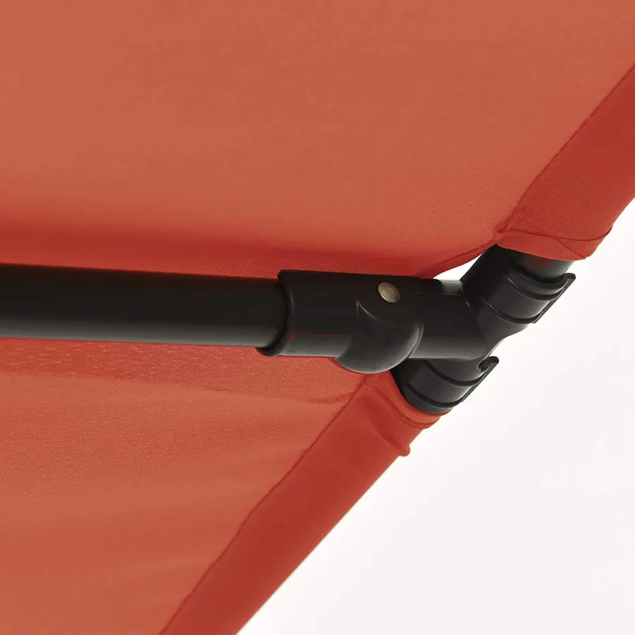Parasol de jardin avec mât en aluminium 2x1,5 m Terre cuite - 9