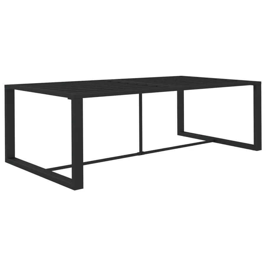 Table à dîner d'extérieur Anthracite 120x60x66 cm Aluminium - 2