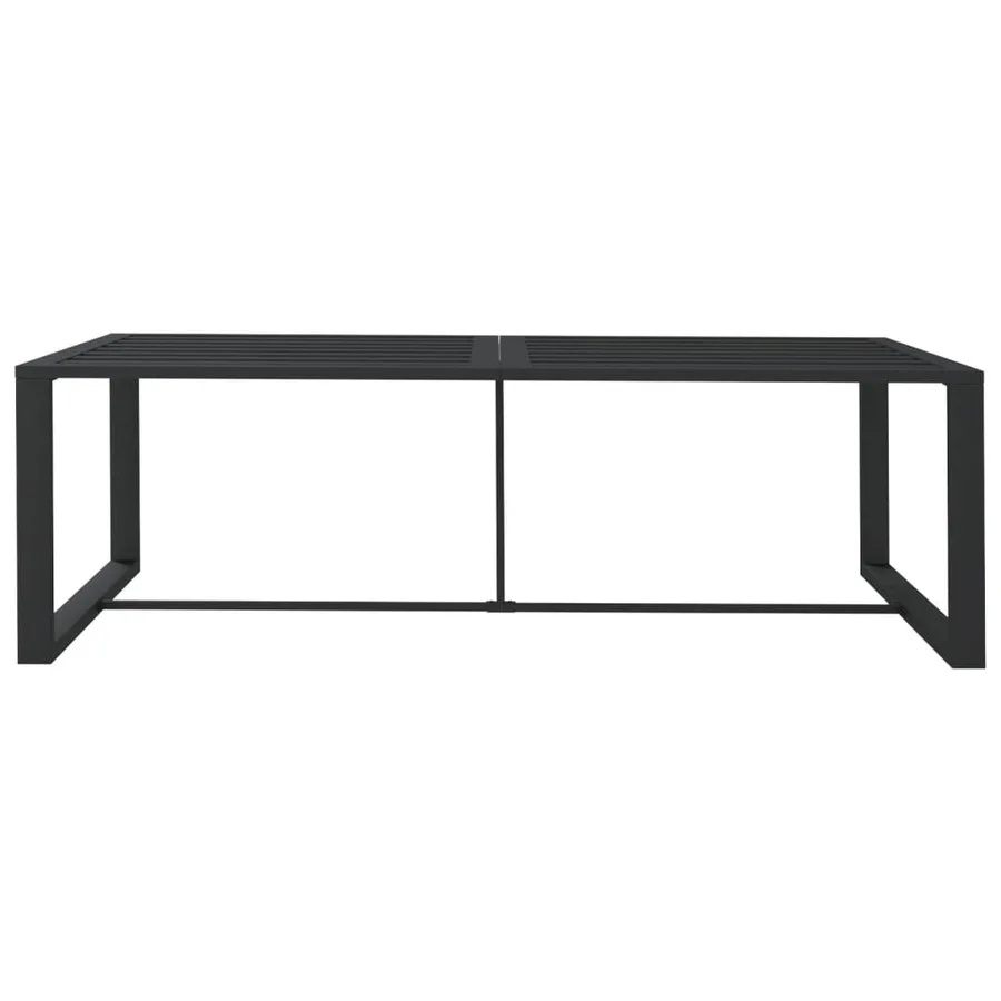 Table à dîner d'extérieur Anthracite 120x60x66 cm Aluminium - 3