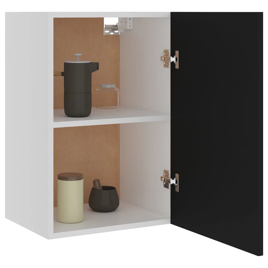Armoire suspendue "Lyon" Noir 39,5 x 31 x 60 cm Bois d'ingénierie - 4